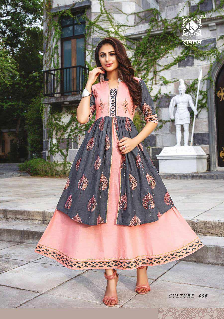 Culture Vol-4 Kiana Cotton Handwork Anarkali Kurti Culture Vol-4 Kiana Cotton Handwork Anarkali Kurti
